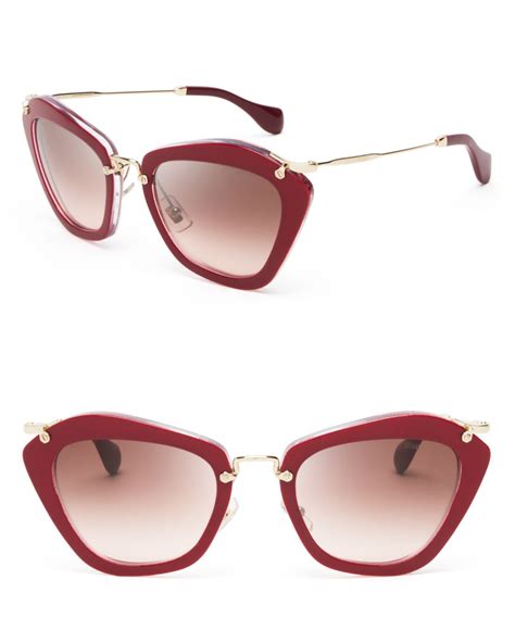 miu miu sunglasses red glitter